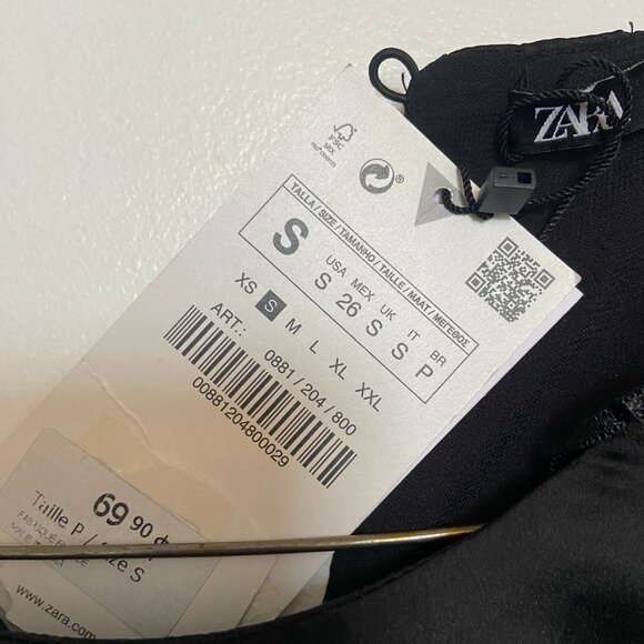 ZARA Satin Effect dress with lace inserts - Picture 4 of 4